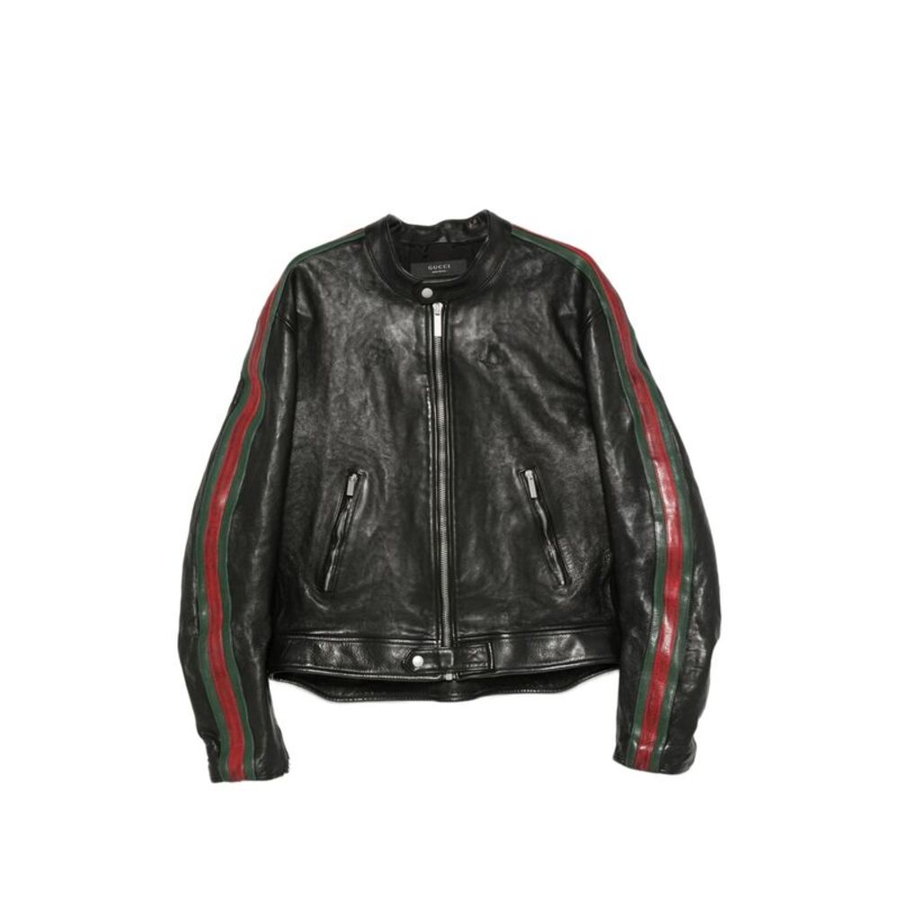 Gucci Black Jackets - Leather Jackets Men